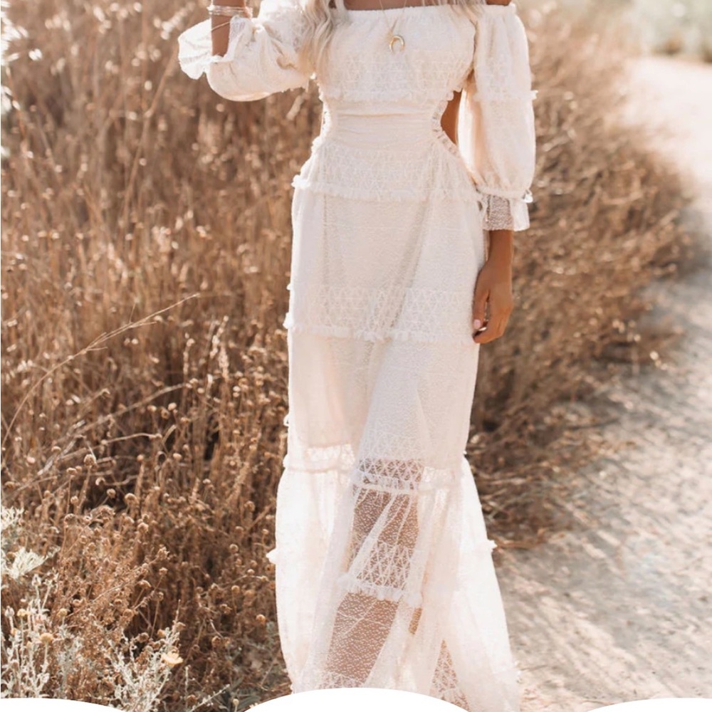 Brand new lace nude dress WITH TAGS - Picture 2 of 4
